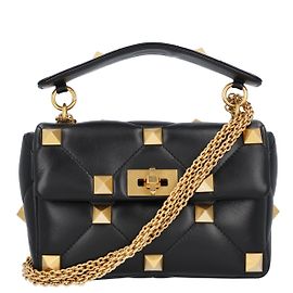 Valentino Garavani Bolsa de couro com studs Valentino Preto