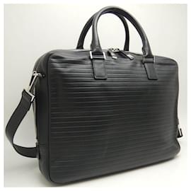 Christian Dior-Dior Leather Business Bag Briefcase-Black