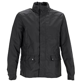 Prada- Prada Parka Jacket with Pockets in Black Polyamide-Black