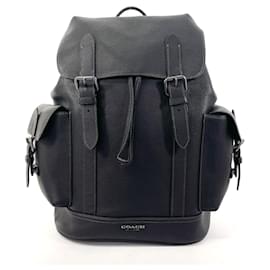 Coach-Coach Leather Hudson Backpack CB837-Black