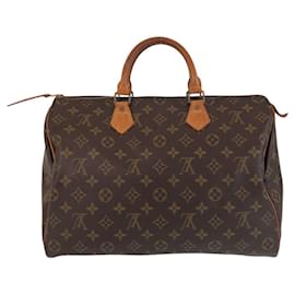 Louis Vuitton-Louis Vuitton Monogram Speedy 35 Handbag M41524-Brown