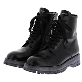 Prada-PRADA Boots T.EU 37.5 Leather-Black