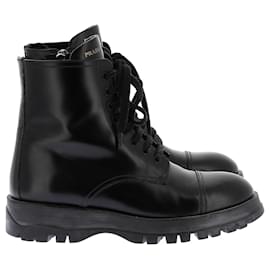Prada-PRADA Boots T.EU 37.5 Leather-Black