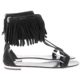 Autre Marque-GIUSEPPE ZANOTTI X BALMAIN Sandals T.EU 37 Leather-Black