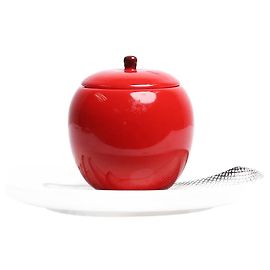 Fornasetti Apple shaped candle holder, refillable Red