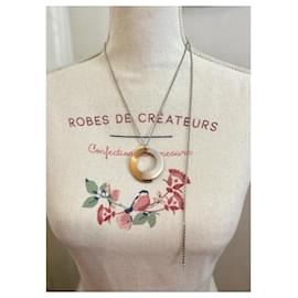 Calvin Klein-Calvin Klein long necklace adaptable to short necklace-Silver hardware,Gold hardware