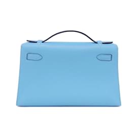 Hermès-Hermes Kelly Pochette Handbag-Light blue