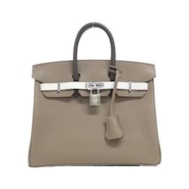 Hermès-Hermes Birkin Tricolor 25cm Handbag-Taupe
