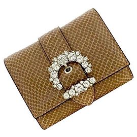 Portefeuille trifold beige rose Jimmy Choo Beige