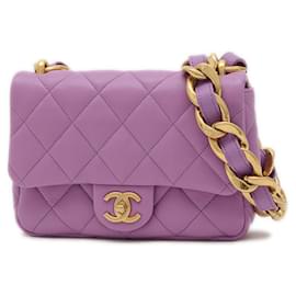 Chanel-Chanel Matelasse Chain Shoulder Bag-Purple