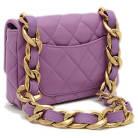 Chanel-Chanel Matelasse Chain Shoulder Bag-Purple