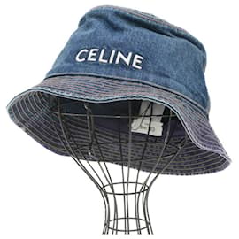 Céline-Celine Blue Cotton Bucket Hat-Blue