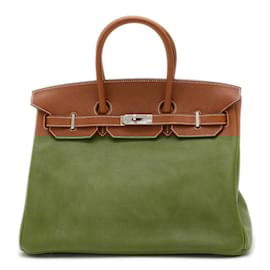 Hermès-Hermes Birkin 35 Handbag in Barenia Leather-Brown