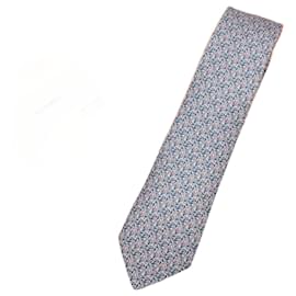 Hermès-Hermes Ladybug Necktie-Pink,Blue