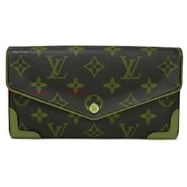 Louis Vuitton-Louis Vuitton Long Wallet Portefeuille Sarah-Brown,Orange