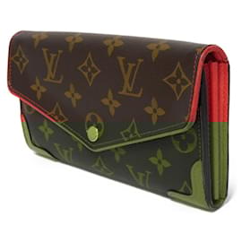 Louis Vuitton-Louis Vuitton Long Wallet Portefeuille Sarah-Brown,Orange