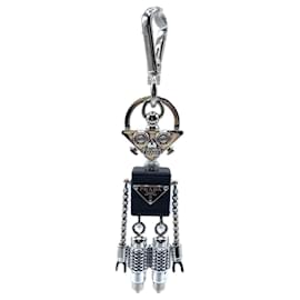 Prada-Prada Robot Charm Keychain-Black,Silvery