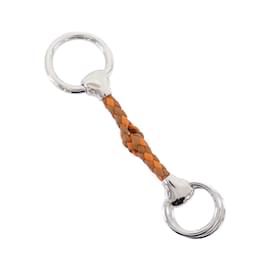 Hermès-Hermes Mall Tresse Scarf Ring-Golden,Orange