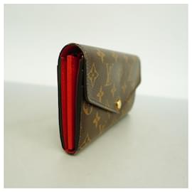 Louis Vuitton-Louis Vuitton Long Wallet Monogram Portefeuille Sarah-Red