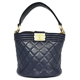 Chanel-Chanel Boy Bucket Bag (9810405)-Blue
