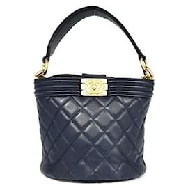 Chanel-Chanel Boy Bucket Bag (9810405)-Blue