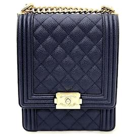 Chanel-Chanel Caviar Boy Flap Bag As0130 (1281648)-Blue