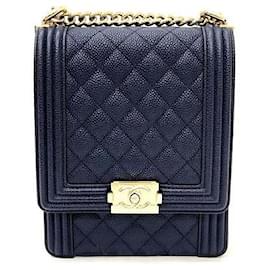 Chanel-Chanel Caviar Boy Flap Bag As0130 (1281648)-Blue