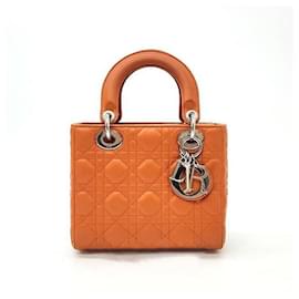 Dior-Christian Dior Cannage Ladybag Small (1935081)-Orange
