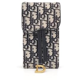 Dior-Christian Dior Oblique Mini Crossbody Bag (4553111)-Blue