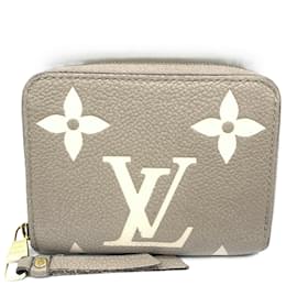 Louis Vuitton-Louis Vuitton Monogram Empreinte Zippy Coin Purse-Beige