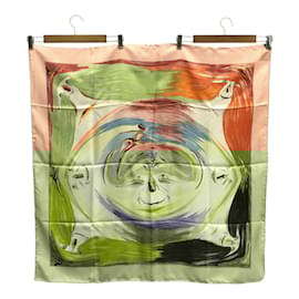 Hermès-Hermes Carre 90 Silk Scarf-Orange