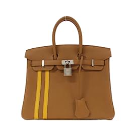 Hermès-Hermes Birkin Officier 25cm Handbag-Golden,Yellow