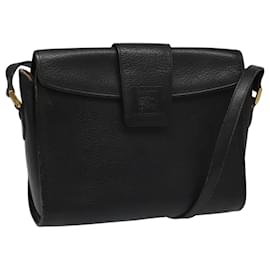Autre Marque-Burberrys Shoulder Bag Leather Black Auth 112035-Black