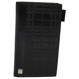 BURBERRY Day Planner Cover Leather Black Auth 108507 Black