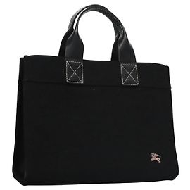 Sac à main en toile noir BURBERRY Blue Label Auth ac3538 Noir