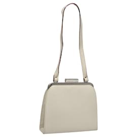 Autre Marque-Burberrys Shoulder Bag Leather White Auth 112103-White