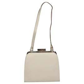 Autre Marque-Burberrys Shoulder Bag Leather White Auth 112103-White