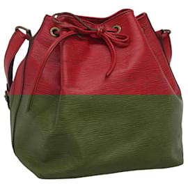 Louis Vuitton-LOUIS VUITTON Epi Petit Noe Shoulder Bag Red M44107 LV Auth 104481-Red