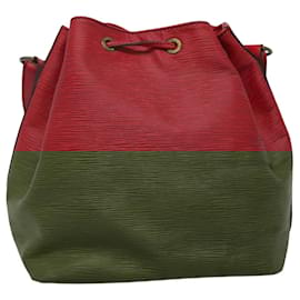 Louis Vuitton-LOUIS VUITTON Epi Petit Noe Shoulder Bag Red M44107 LV Auth 104481-Red