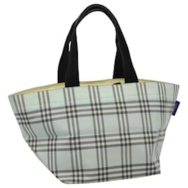 Autre Marque-Burberrys Blue Label Nova Check Tote Bag Nylon Light Blue Auth ti2782-Light blue