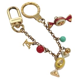 Louis Vuitton-LOUIS VUITTON Porte Cles Chainne Delice Charm metal Gold M66002 LV Auth 110469-Golden