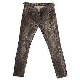 Jeans skinny Kate con estampado de leopardo R13 Castaño