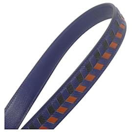 Hermès-Hermes Trace Cuir Chevron Strap-Black
