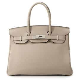 Hermès-Hermes Birkin 30 Handbag in Gris Tourterelle-Grey