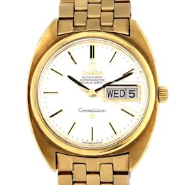 Omega-Omega Constellation Chronometer CAL.751 168.019 Cap Gold Wristwatch-Golden