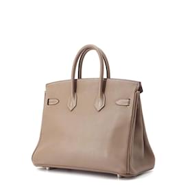 Hermès-Hermes Birkin 25 Etoupe Swift Handbag-Taupe