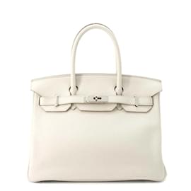 Hermès-Hermes Birkin 30 Handbag in Beton Taurillon Clemence Leather-Other