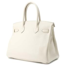 Hermès-Hermes Birkin 30 Handbag in Beton Taurillon Clemence Leather-Other
