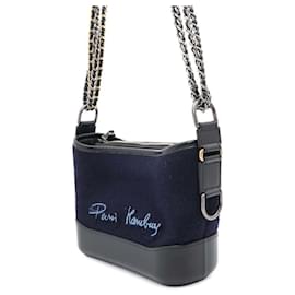 Chanel-Chanel Gabrielle Small Hobo Shoulder Bag-Black,Navy blue