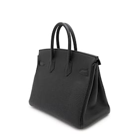 Hermès-Hermes Birkin 25 Black Togo Handbag-Black